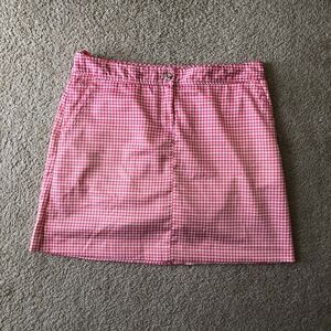 Pink Houndstooth Women's Golf Skirt